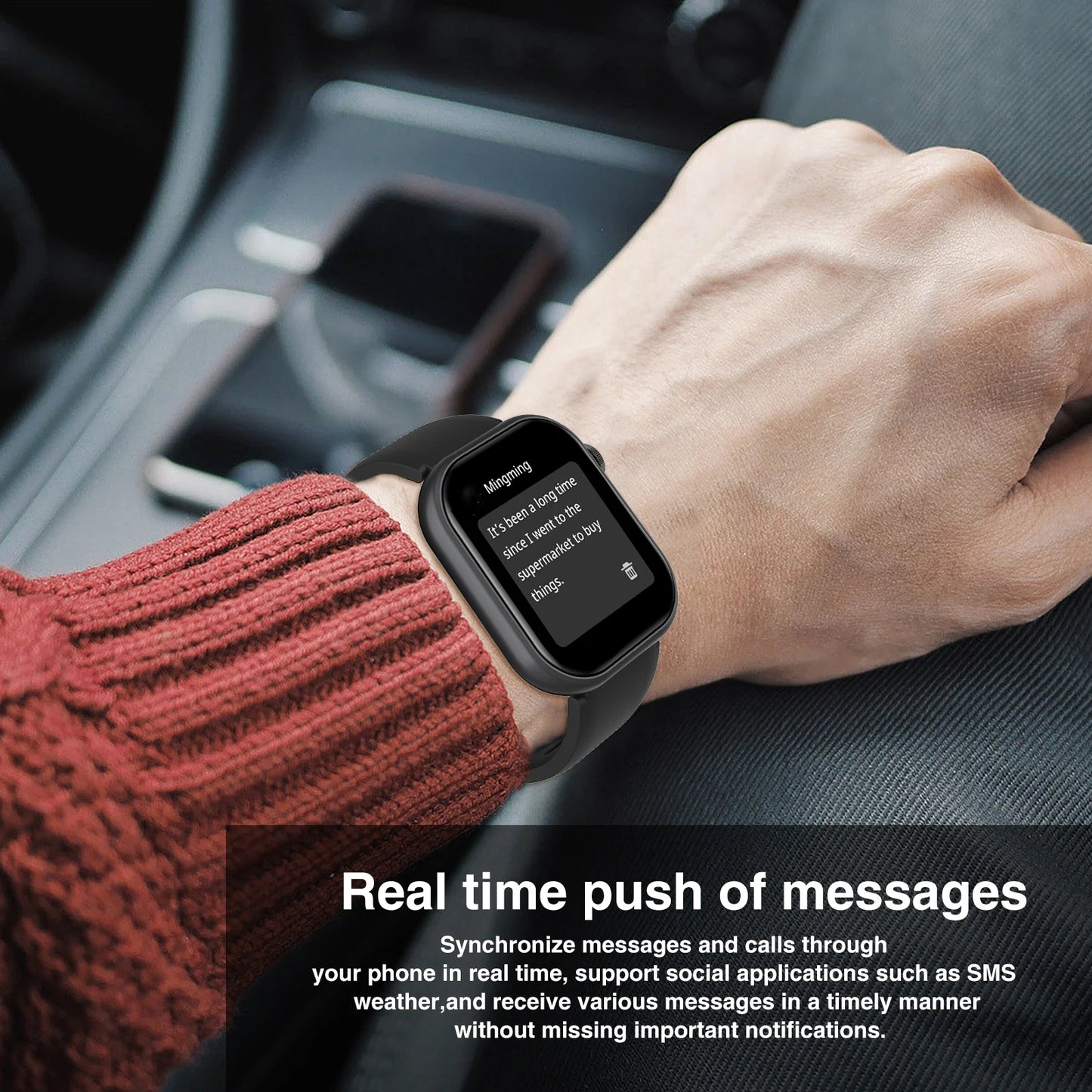 HOT Smartwatch full touch screen, answer and make calls, message reminders, custom watch face wallpaper and other functions