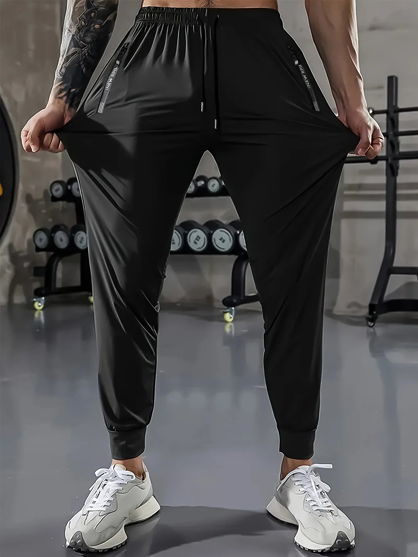 Man Pants Fishing Soft Sweatpants Football Men's Elastic Ice Silk Sports Trousers Baggy Jogging Riding Running Gym sweatpants