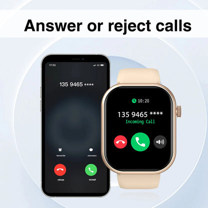 HOT Smartwatch full touch screen, answer and make calls, message reminders, custom watch face wallpaper and other functions