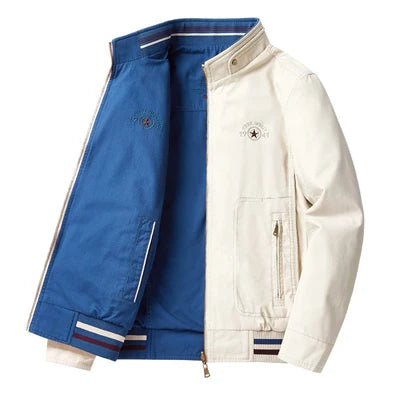 DIMUSI Autumn Men's Reversible Military Jacket Casual Man Cotton Windbreaker Coats Fashion Men Business Jackets Brand Clothing
