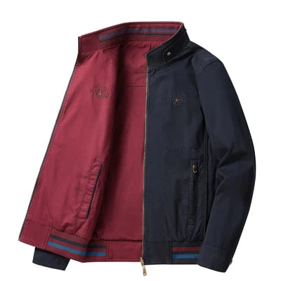 DIMUSI Autumn Men's Reversible Military Jacket Casual Man Cotton Windbreaker Coats Fashion Men Business Jackets Brand Clothing
