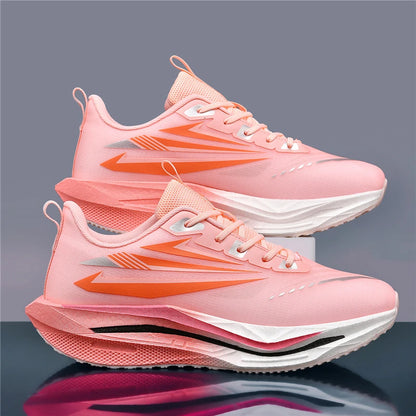 Running Shoes Carbon Board Speciality Marathon Men Sports Reticular Breathable Lightweight Women's Athletic Nonskid Sneakers New