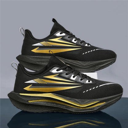 Running Shoes Carbon Board Speciality Marathon Men Sports Reticular Breathable Lightweight Women's Athletic Nonskid Sneakers New
