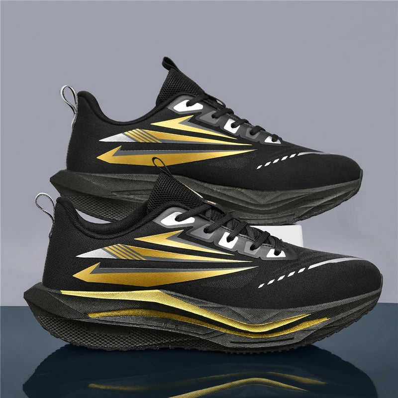 Running Shoes Carbon Board Speciality Marathon Men Sports Reticular Breathable Lightweight Women's Athletic Nonskid Sneakers New