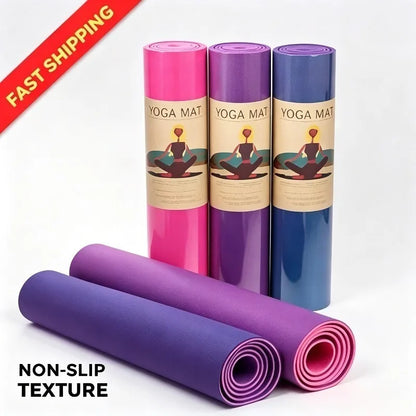Yoga Mats Anti-slip Sport Fitness Mat Blanket Exercise Yoga Pilate Gymnastics Mat Fitness Equipment Floor Work 6MM Thick TPE